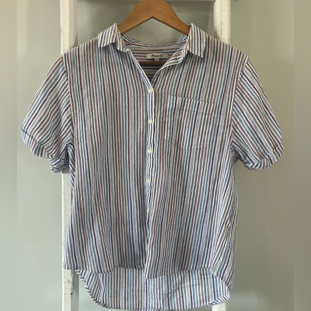 Madewell Multicolor Striped Button Down Shirt